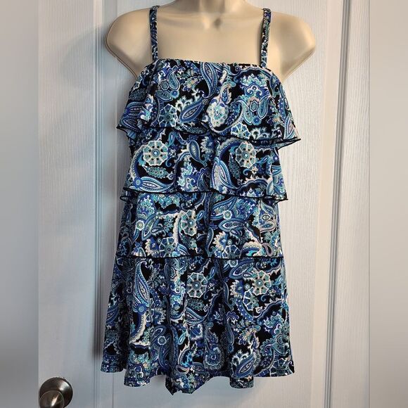 A Shore Fit One Piece Swimsuit Romper Size 8 - Picture 1 of 6
